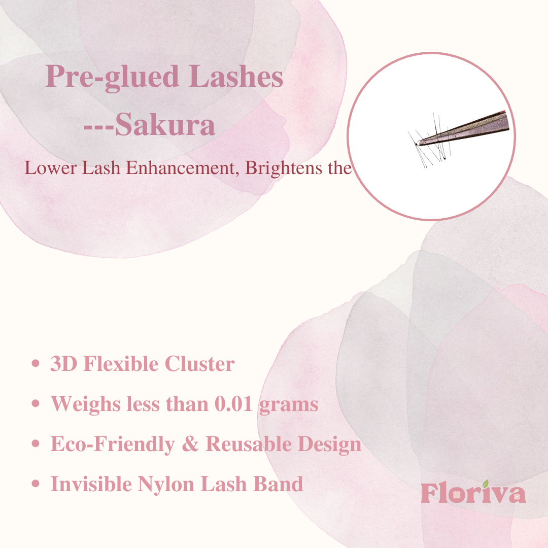 Travel Easy Bundle丨Buy 1 FREE 1 Travel Pack, Luxury Pre-glued Individual Cluster Lashes by Floriva . Soft & fluffy. Self adhesive. Eyelash Extension Daily Gentle Makeup, Underlash Style Cosmetic, Lashes Kit Set