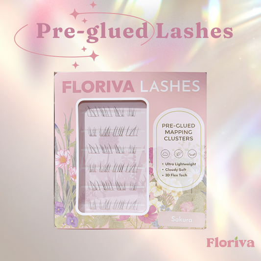 Pre-glued Lashes - Sakura- Eyelash Extension Daily Gentle Makeup, Underlash Style Cosmetic