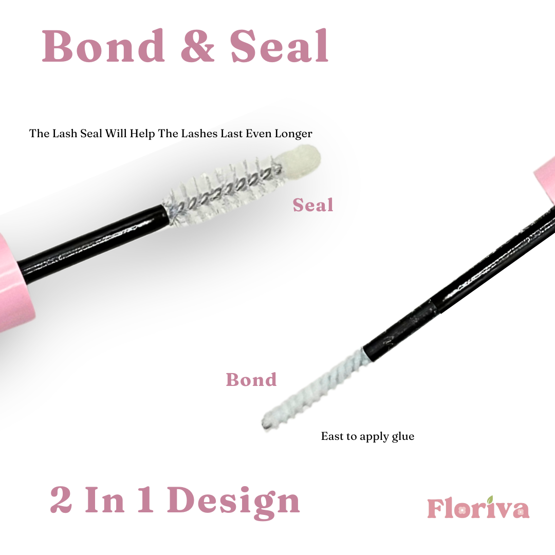 Long Last Bundle, Buy 1 FREE 1 Bond Seal Glue, Luxury Pre-glued Individual Cluster Lashes by Floriva . Soft & fluffy. Self adhesive. Eyelash Extension Daily Gentle Makeup, Underlash Style Cosmetic, Lashes Kit Set