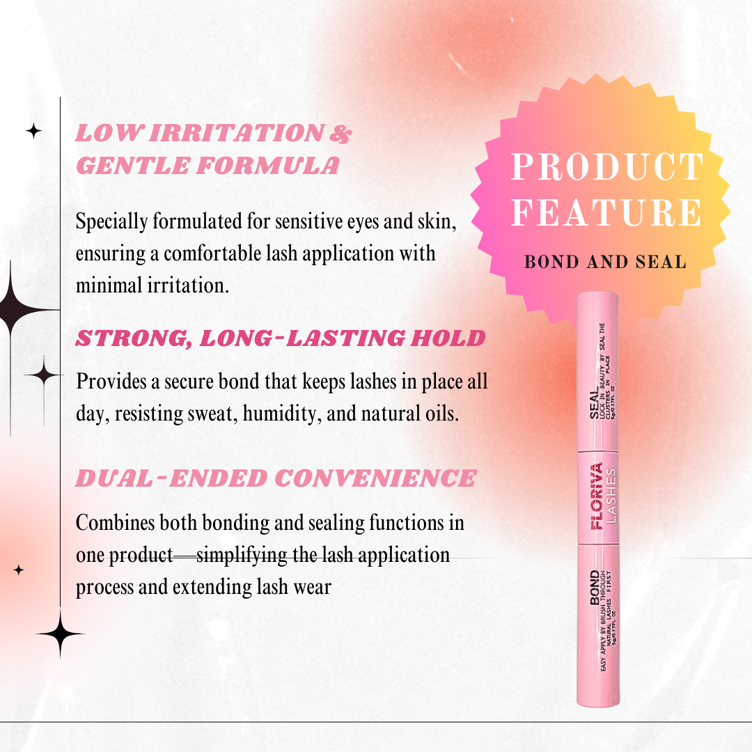 Valentines Bundle, 5 items, FREE SHIPPING- 1 Full Packed Pre-glued Lash+Travel Pack+Tweezer+Bond&Seal Glue+Heated Curler, Luxury Pre-glued Individual Cluster Lashes Soft & Fluffy Self Adhesive Daily Gentle Makeup Underlash Style