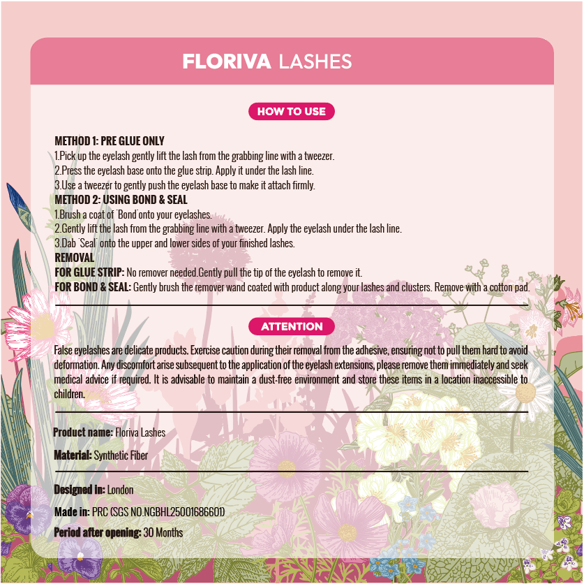 Pre-glued Lashes - Clavel - Eyelash Extension Daily Gentle Makeup, Underlash Style Cosmetic