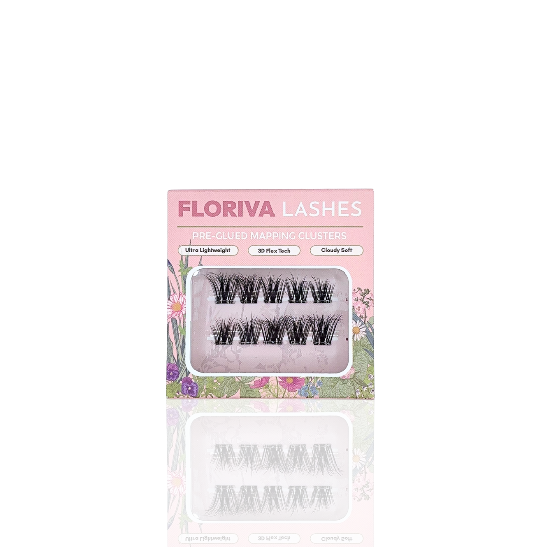 Lash Ultimate Bundle - 2 Full pack pre-glued lashes + 2 Travel Pack + Bond & Seal Glue, Tweezers, Eyelashes Glue, Bond&Seal, Remover, Floriva Lashes
