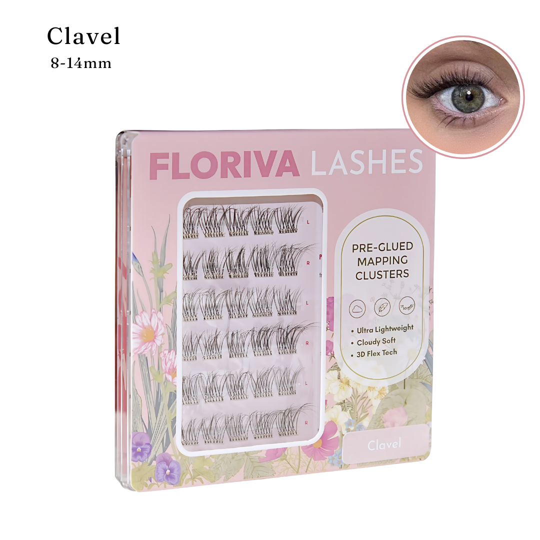 Summer Treat Box, 6 items value set: 2 Pack Lashes+Heated Curler+Tweezer+Bond Seal Glue+Remover,-pre-glued lashes Eyelashes Makeup Cosmetic, Lashes Kit Set