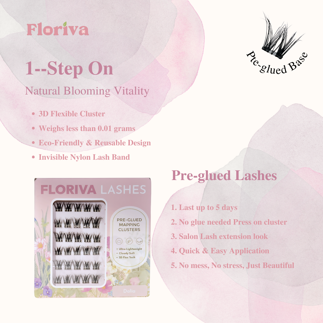Summer Treat Box, 6 items value set: 2 Pack Lashes+Heated Curler+Tweezer+Bond Seal Glue+Remover,-pre-glued lashes Eyelashes Makeup Cosmetic, Lashes Kit Set