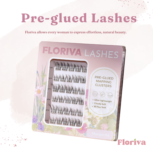 Luxury Pre-glued Individual Cluster Lashes, Natural Looking Eyelashes Makeup self adhesive