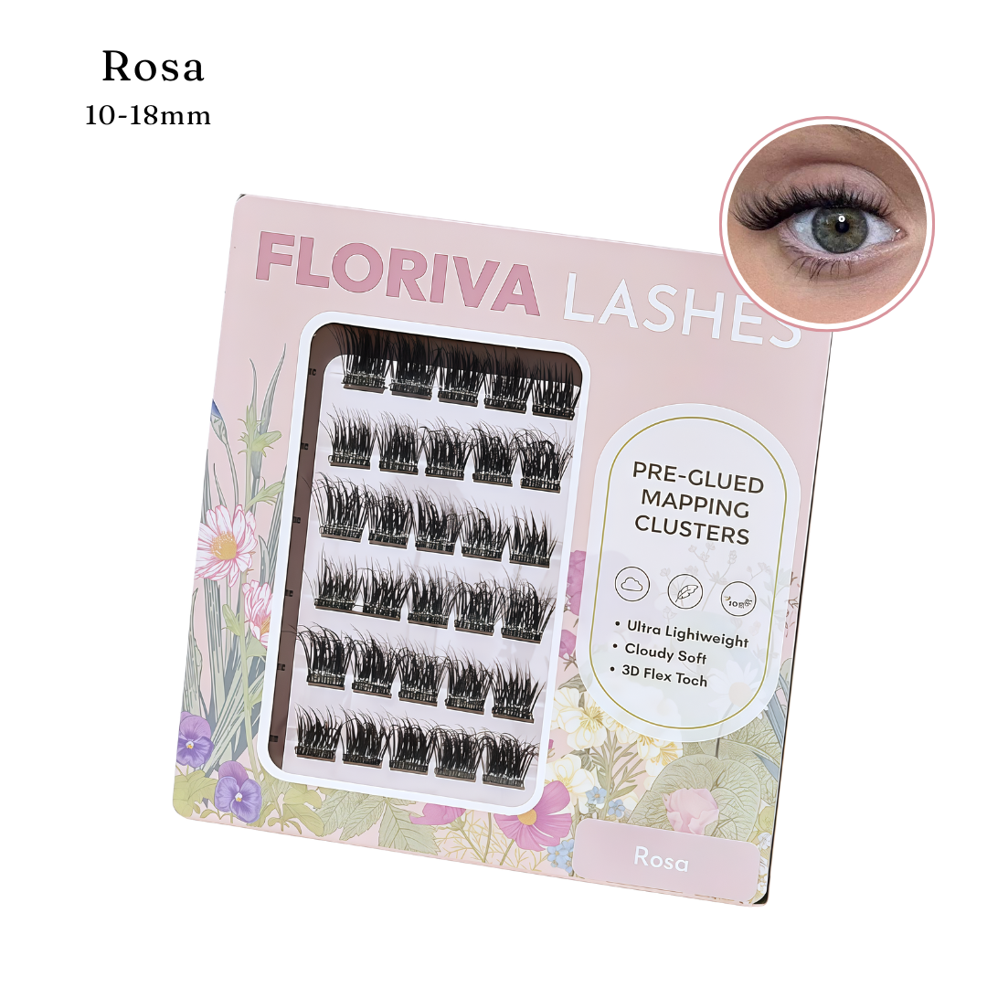 Summer Treat Box, 6 items value set: 2 Pack Lashes+Heated Curler+Tweezer+Bond Seal Glue+Remover,-pre-glued lashes Eyelashes Makeup Cosmetic, Lashes Kit Set