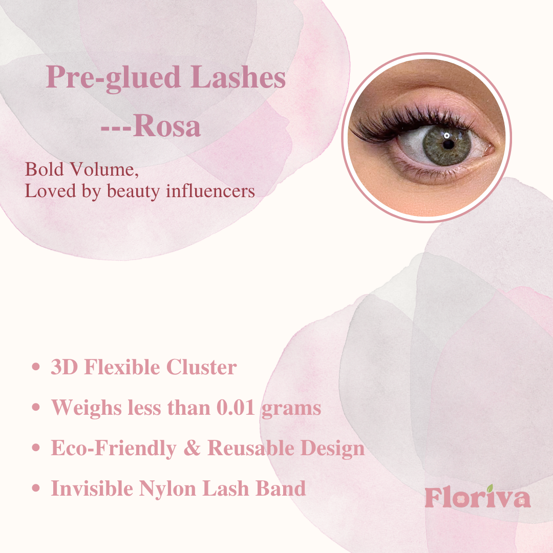 Travel Easy Bundle丨Buy 1 FREE 1 Travel Pack, Luxury Pre-glued Individual Cluster Lashes by Floriva . Soft & fluffy. Self adhesive. Eyelash Extension Daily Gentle Makeup, Underlash Style Cosmetic, Lashes Kit Set