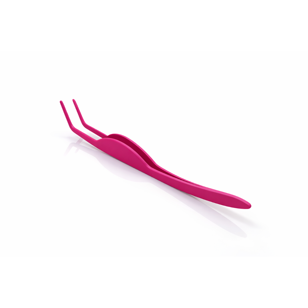 Floriva Lash Tweezer with Rounded Tip for Safe & Comfortable Pre-Glued Eyelash Application Ergonomic Design Makeup Handle Cosmetic