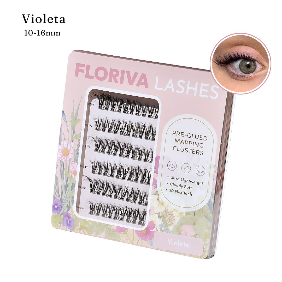 Summer Treat Box, 6 items value set: 2 Pack Lashes+Heated Curler+Tweezer+Bond Seal Glue+Remover,-pre-glued lashes Eyelashes Makeup Cosmetic, Lashes Kit Set